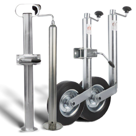 Roues jockey et béquilles