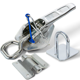 Fixations et poignées pour remorques