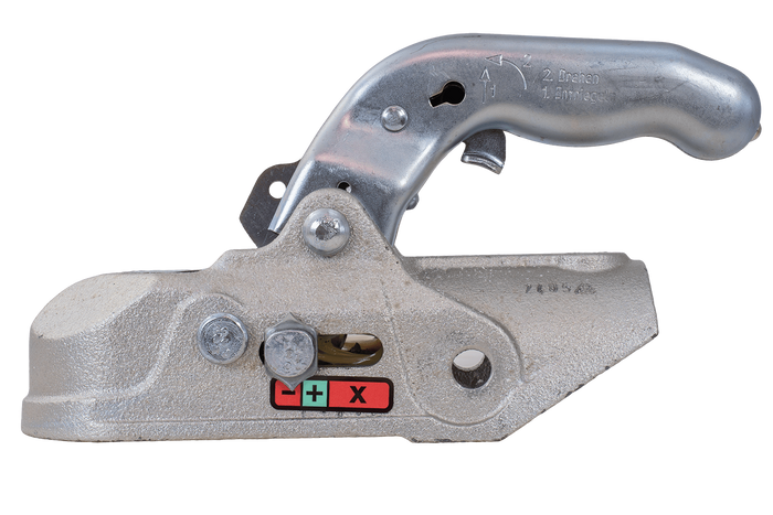 Attelage à boule KNOTT K27-B pour remorque de 2 700 kg avec timon tubulaire de 45 mm, en fonte