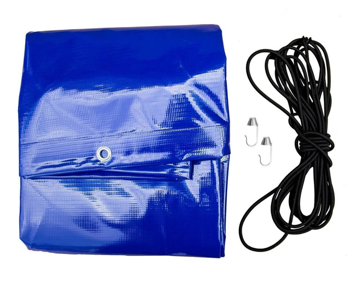 Bâche de protection pour arceau h-1100 UNITRAILER bleue pour remorque 264x150cm GARDEN 265 KIPP