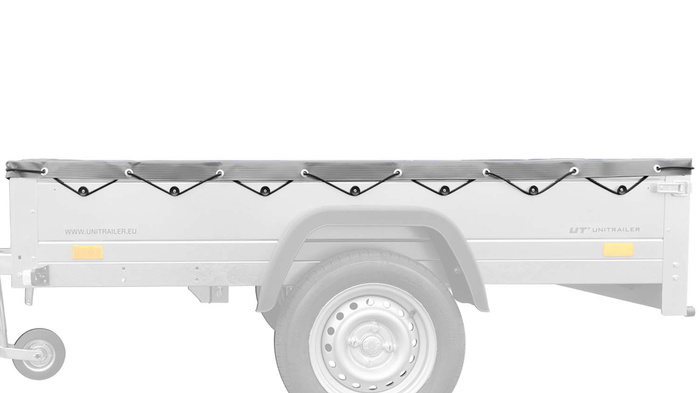 Bâche plate grise pour remorque Garden Trailer 201 KIPP