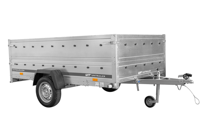 Remorque voiture 264x150 UNITRAILER GARDEN 265 KIPP avec ridelles supplémentaires