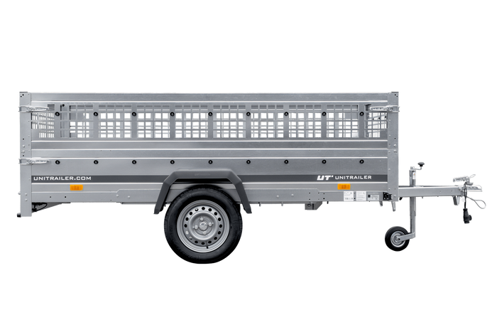 Remorque à un essieu 264x125 UNITRAILER GARDEN 264 KIPP avec ridelles grillagées