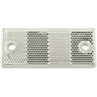 Catadioptre blanc 90x40 mm avec trous de fixation