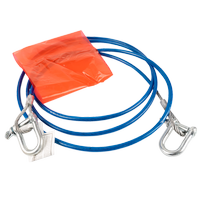 Câble de remorquage avec manilles, acier LAMPA 3,5 m/6 mm/3 t bleu