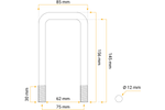 U-boulon/étrier M12 145/62/145
