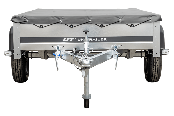 Remorque galvanisé 230 x 125 cm Garden Trailer 230 KIPP [avec roue jockey et bâche plate]