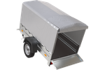 Remorque 750 kg 200 x 125 avec bâche haute et arceau Garden Trailer 201 KIPP