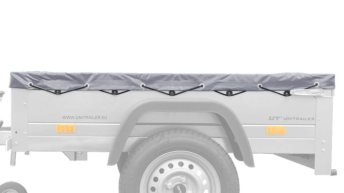 Bâche plate grise pour remorque Garden Trailer 150 KIPP