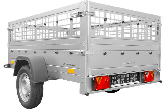 Remorque basculante 200x125 avec ridelles grillagées et roue jockey - Garden Trailer 201 KIPP