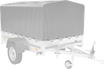 Bâche pour arceau h-800 UNITRAILER remorque 200x125cm GARDEN 201 KIPP
