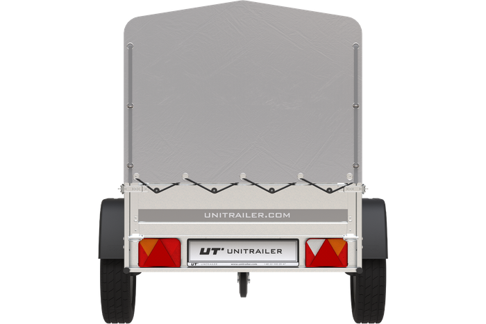 Remorque 750 kg 200 x 125 avec bâche haute et arceau Garden Trailer 201 KIPP