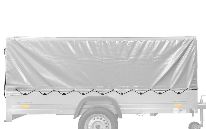 Bâche pour le châssis, arceau h-800 UNITRAILER bâche pour la remorque 264x125cm GARDEN 264 KIPP et EXPERT PLUS 2612
