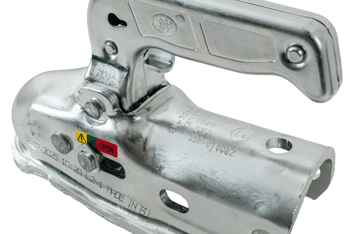 Attelage à boule STEELPRESS BC-3000.1D-00-00+Z2 pour remorque de 3 000 kg avec timon tubulaire de 35 à 50 mm