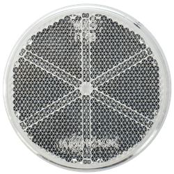 Catadiopre rond autocollant blanc WAŚ 61mm lumière réfléchissante