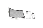Cloison de séparation pour chien LAMPA PET-2 barrière en maille fixée aux sièges avant 115x65cm