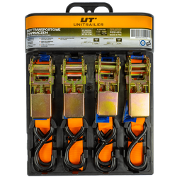 Kit de quatre sangles de transport avec tendeur UNITRAILER 4m/25mm/0,68t