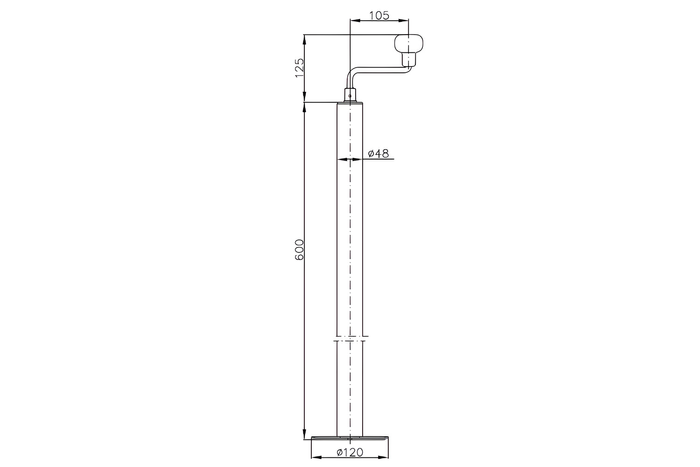 Béquille réglable pour remorques Winterhoff ST 48 -120