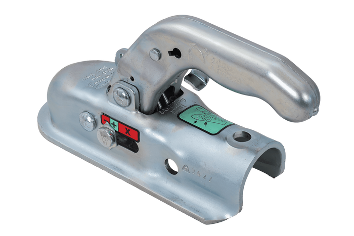 Attelage à boule KNOTT K20-B pour remorque de 2 000 kg avec timon tubulaire de 45 mm, en fonte 