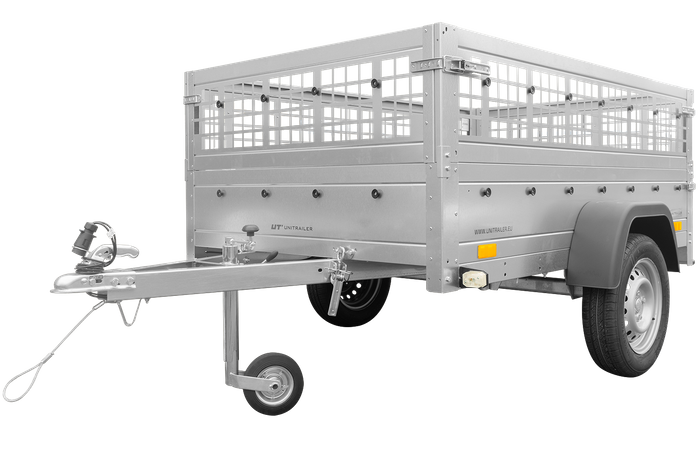 Remorque basculante 200x125 avec ridelles grillagées et roue jockey - Garden Trailer 201 KIPP
