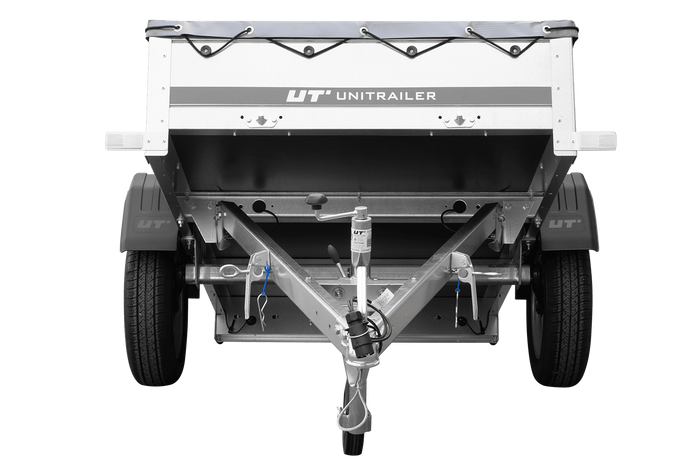 Remorque voiture 200x106 Garden Trailer 200 KIPP avec roue jockey et bâche plate PTAC 750 KG