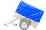 Bâche haute bleue pour la remorques 150x106 cm Garden Trailer 150 KIPP