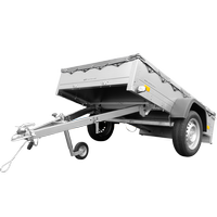 Remorque galvanisée à vendre 200x125 cm Garden Trailer 201 KIPP [avec roue jockey et bâche plate grise]
