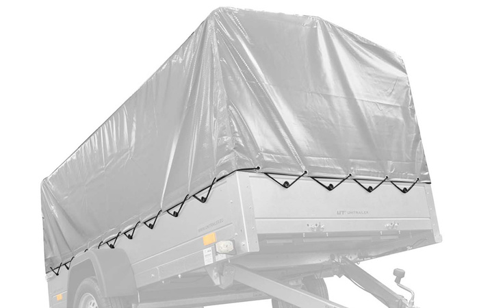 Bâche pour le châssis, arceau h-800 UNITRAILER bâche pour la remorque 264x125cm GARDEN 264 KIPP et EXPERT PLUS 2612