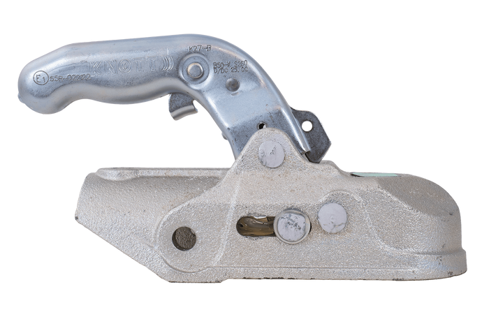 Attelage à boule KNOTT K27-B pour remorque de 2 700 kg avec timon tubulaire de 45 mm, en fonte