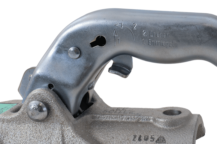 Attelage à boule KNOTT K27-B pour remorque de 2 700 kg avec timon tubulaire de 45 mm, en fonte