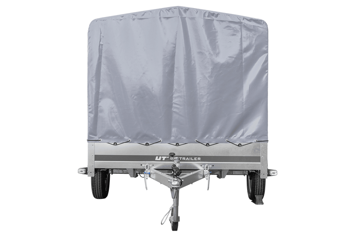 Remorque à un essieu  264x150 UNITRAILER GARDEN 265 KIPP avec châssis H-1100 et bâche grise