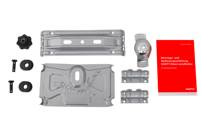 Support de roue de secours KNOTT pour caravane 1200-1500 mm