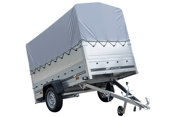 Remorque haute avec rehausses de ridelles et bâche haute - 2,30 x 1,25 m - Garden Trailer 230 KIPP