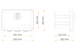 Boîte, coffre à outils DAKEN 81100 JUST 500x350x300mm 27l