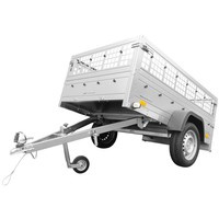 Remorque basculante  200x125 avec ridelles grillagées et roue jockey - Garden Trailer 201 KIPP