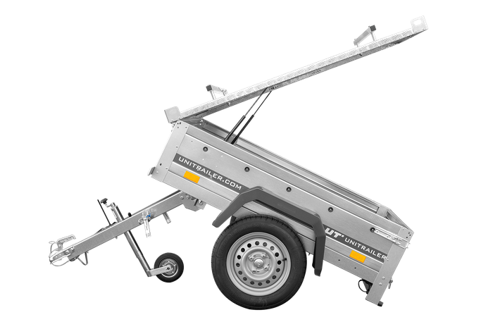Remorque simple essieu 750 kg PTAC 150x106 Garden Trailer 150 KIPP avec capot aluminium