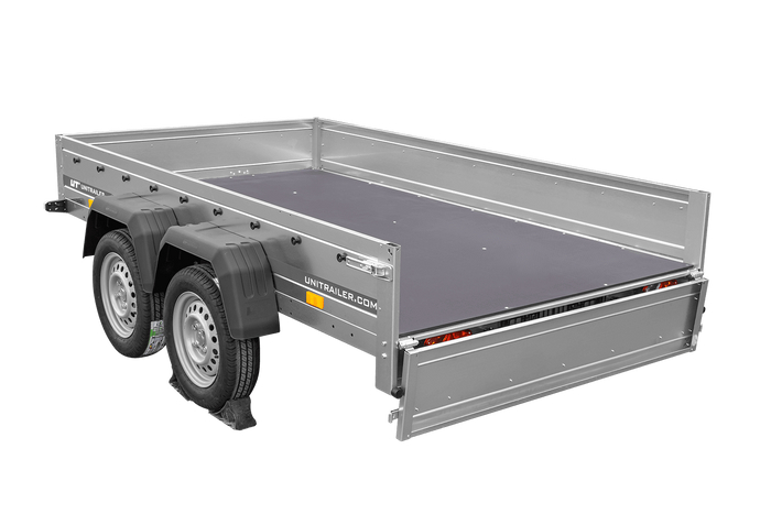 Remorque à deux essieux 264x150 UNITRAILER GARDEN 265/2 KIPP