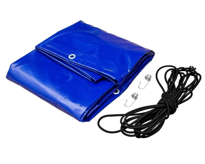 Bâche de protection pour arceau h-1100 UNITRAILER bleue pour remorque 264x150cm GARDEN 265 KIPP