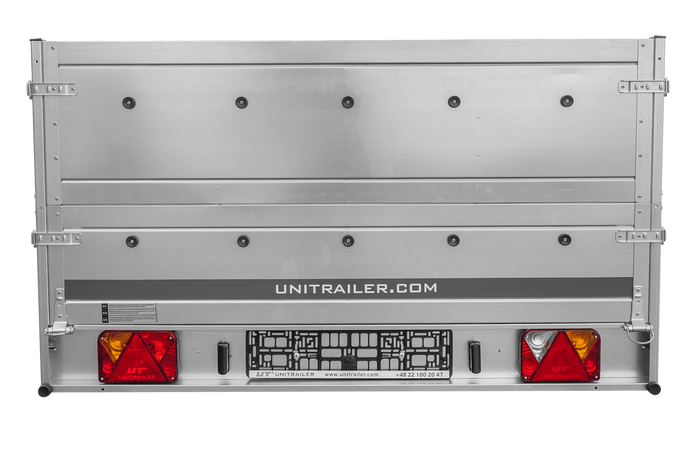 Remorque voiture 264x150 UNITRAILER GARDEN 265 KIPP avec ridelles supplémentaires