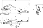 Dispositif de dépassement KNOTT KF17A avec attelage K20B pour remorque de 1700kg avec timon en V