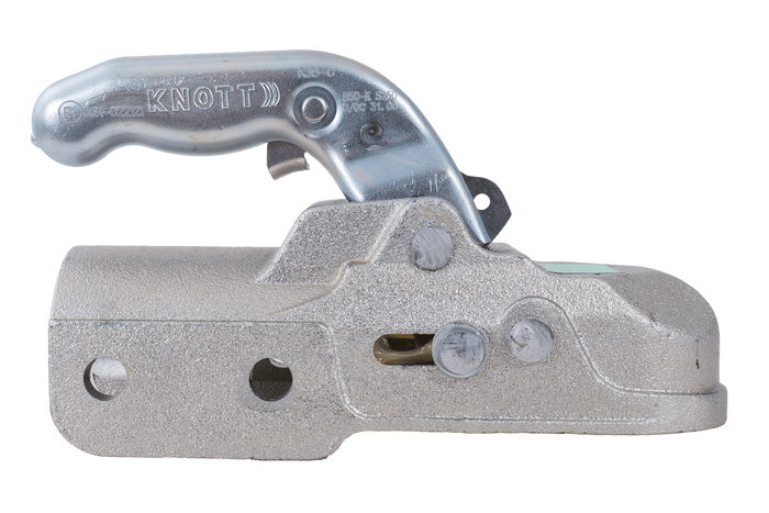 Attelage à boule KNOTT K35-C pour remorque de 3 500 kg avec timon tubulaire de 60 mm, en fonte