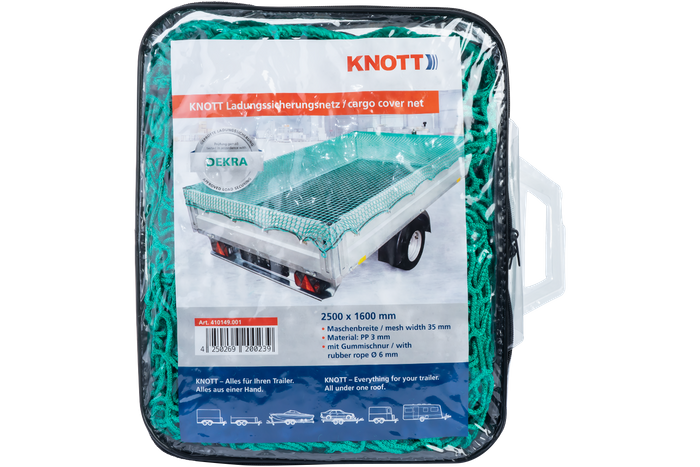 Filet de transport pour remorque KNOTT 1600x2500 avec cordon élastique