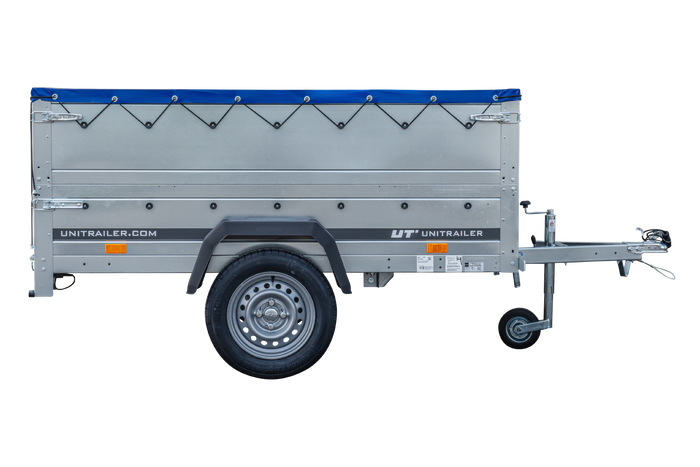 Remorque neuve 200x106 avec bâche plate, rehausses de ridelles et roue jockey - Garden Trailer 200 KIPP