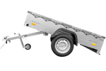 Remorque équipée Garden Trailer 201 KIPP 500 kg 200 x 125 cm [avec roue jockey et bâche plate grise]