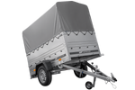 Remorque simple essieu 200x106 avec bâche haute, arceau, rehausses de ridelles et roue jockey - Garden Trailer 200 KIPP