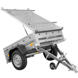 Remorque simple essieu 750 kg PTAC 150x106 Garden Trailer 150 KIPP avec capot aluminium