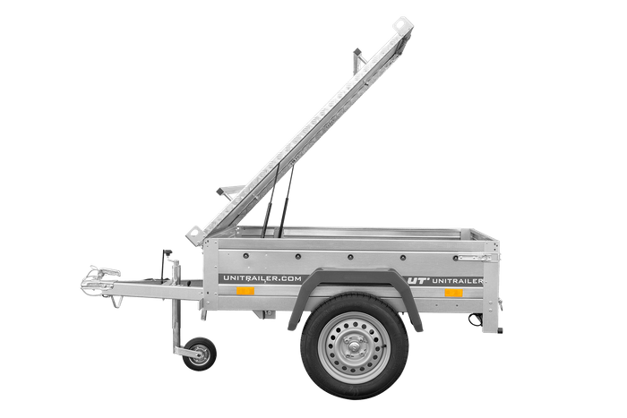 Remorque simple essieu 750 kg PTAC 150x106 Garden Trailer 150 KIPP avec capot aluminium