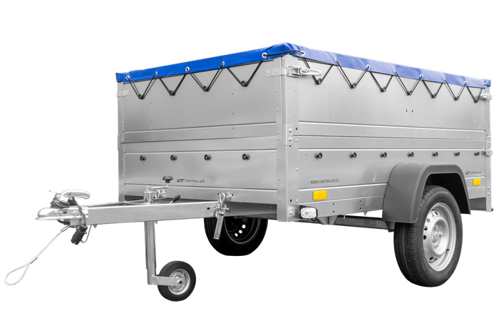 Remorque permis B avec rehausses et bâche plate Garden Trailer 201 KIPP 500 kg 200 x 125 cm