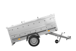 Remorque un essieu 230x125 UNITRAILER GARDEN 230 KIPP avec côtés BIS et couverture en aluminium