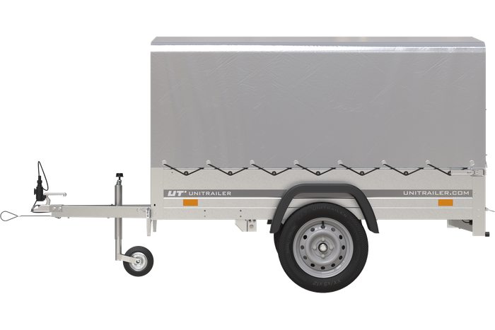 Remorque 750 kg 200 x 125 avec bâche haute et arceau Garden Trailer 201 KIPP